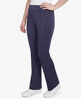 Ruby Rd. Petite Solid Scuba Knit Pleated Pull On Pants