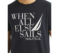 Nautica Men's Short Sleeve Crewneck When All Else Sails Graphic T-Shirt