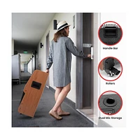 Pyle Portable Wireless Bt Streaming Loudspeaker with 18.5" Touch Screen & Wireless Microphones