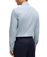 Boss by Hugo Men's Printed Slim Fit Dress Shirt