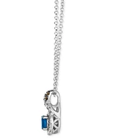 Le Vian Cornflower Sapphire (1/3 ct. t.w.), Nude Diamond (1/6 ct. t.w.), Chocolate Diamond Accent Pendant 19" Necklace in 14k Vanilla Gold