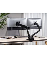 Manhattan Aluminum Gas Spring Dual Monitor Desk Mount with 8-in-1 Docking Station