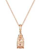 Le Vian Morganite (1-1/20 ct. t.w.) & Chocolate Diamond (1/10 ct. t.w.) Pendant 20" Necklace in 14k Strawberry Gold