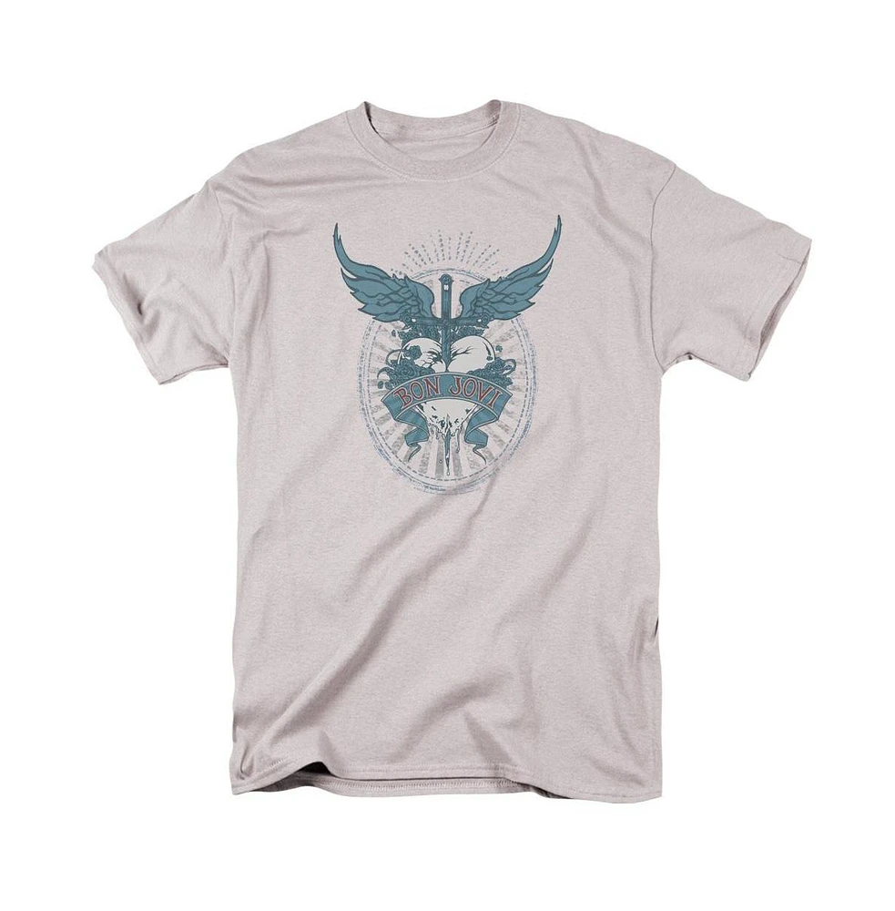 Bon Jovi Men's Winged Heart Short Sleeve Adult Tee / T-Shirt