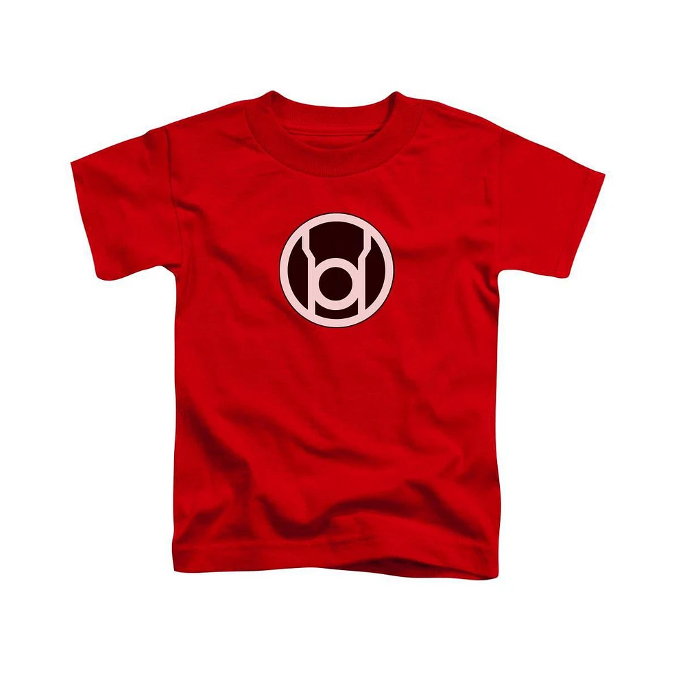 Green Lantern Toddler Girls Baby-Girls Red Logo Short Sleeve Tee / T-Shirt