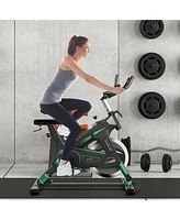Gymax Stationary Exercise Bike Cycling Bike W/33Lbs Flywheel Home Fitness Gym Cardio