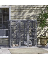 PawHut Catio Outdoor Cat Enclosure for 1-3 Cats, 59" x 28" x 60",