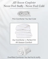 All-Season Duvet Insert, Luxury Comforter with Extra Fluffy Down-Alternative Fill by California Design Den