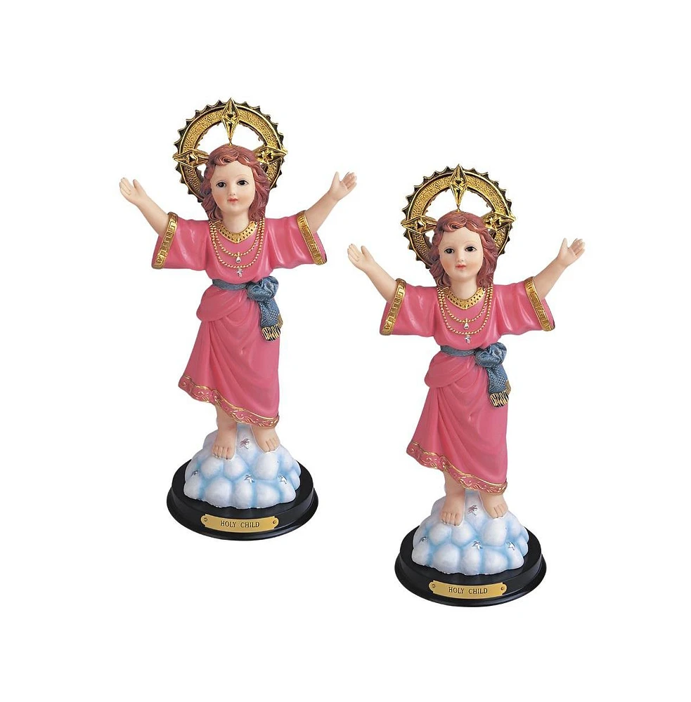 Fc Design "2-pc Set" 12"H Holy Child Santo Divino Nino Statue Divine Child Jesus Holy Figurine Statue Ornament Home Room Office Decor and Perfect Idea