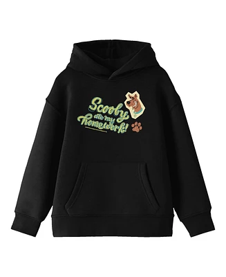 Scooby-Doo Boys Scooby Doo Scooby Ate My Homework Youth Black Graphic Hoodie-xs