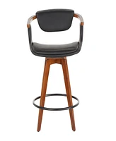 Lumisource 36" Bamboo Oracle Mid-Century Modern Counter Stool