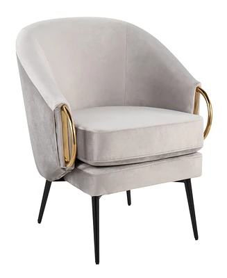 Lumisource 28" Steel Claire Contemporary Glam Accent Chair