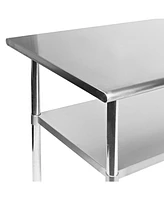 Slickblue Heavy Duty Stainless Steel 2 x 3 Ft Kitchen Kitchen Prep Table