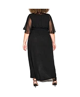 City Chic Plus Size Sequin Demi Maxi Dress