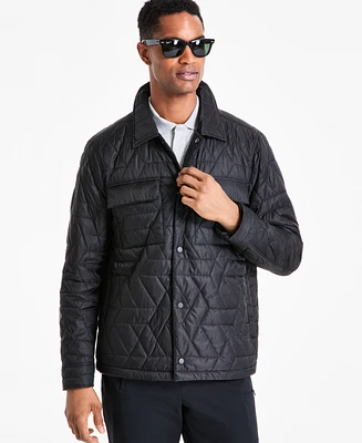 Alfani Men's Quilted Shirt Jacket, Exclusively at Macy's