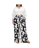 City Chic Plus Enya Print Pant