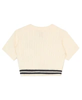 Guess Baby Girls Short Sleeve Sweater and Skirt with Matching Diaper Cover, 3-Piece Set