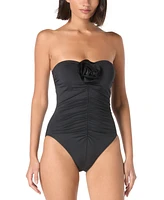 kate spade new york Women's Bandeau One-Piece Swimsuit