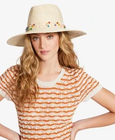 Steve Madden Beaded Straw Panama Hat