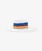 Steve Madden Striped Straw Panama Hat