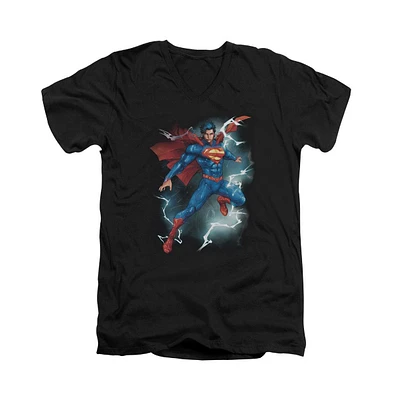 Superman Men's Annual 1 Cover Short Sleeve Adult V Neck Premium Cotton Tee / T-Shirt