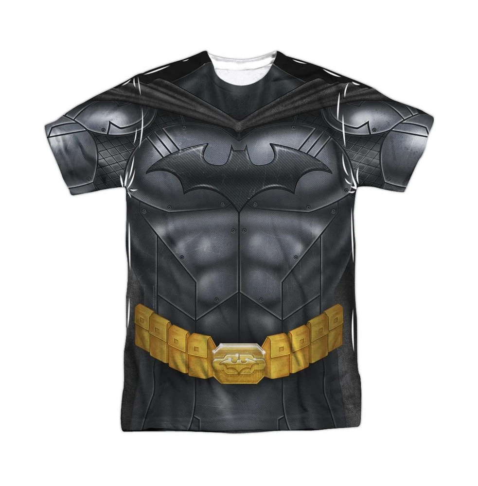 Batman Men's Athletic Uniform Short Sleeve Adult Poly Crew Tee / T-Shirt