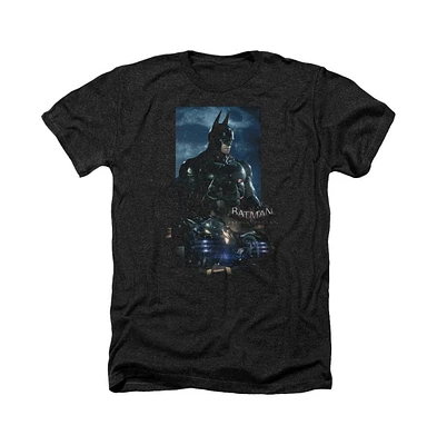 Batman Men's Arkham Knight Batmobile Adult Heather Tee / T-Shirt