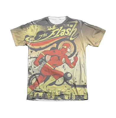 Dc Flash Mens Comics Just Passing Through Adult 65/35 Poly/Cotton Short Sleeve Tee / T-Shirt