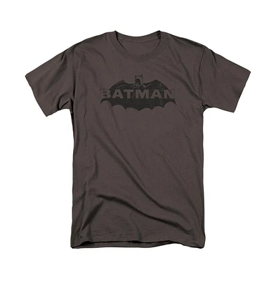 Batman Big & Tall Newsprint Logo Short Sleeve Adult Tee / T-Shirt