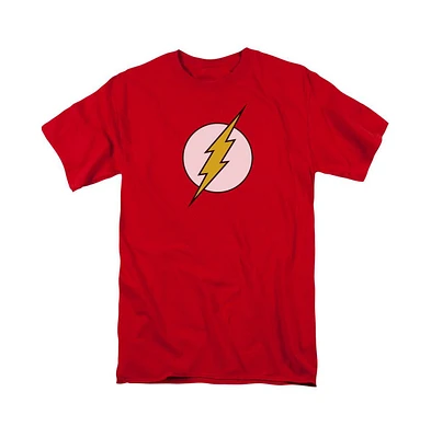 Dc Flash Mens Dc Comics Flash Flash Logo Short Sleeve Adult Tee / T-Shirt