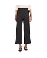 Lands' End Women's Bi Stretch High Rise Pintuck Wide Leg Crop Pants