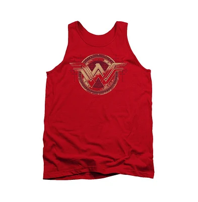 Batman V Superman Mens Wonder Woman Shield Adult Tank Top