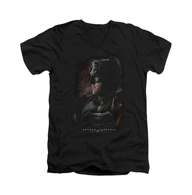 Batman V Superman Men's Desert Gear Short Sleeve Adult V Neck Premium Cotton Tee / T-Shirt