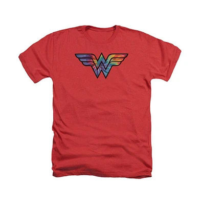 Dc Wonder Woman Mens Comics Tie Dye Logo Adult Heather Tee / T-Shirt