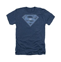 Superman Men's U N Shield Adult Heather Tee / T-Shirt