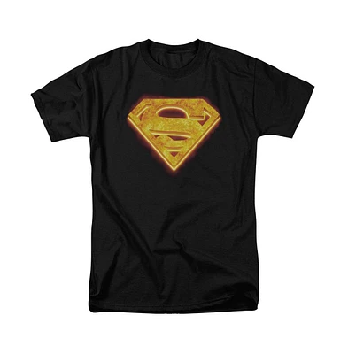 Superman Big & Tall Hot Steel Shield Short Sleeve Adult Tee / T-Shirt