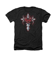 Superman Men's Gothic Steel Logo Adult Heather Tee / T-Shirt