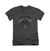 Batman V Superman Men's Fear Short Sleeve Adult V Neck Premium Cotton Tee / T-Shirt