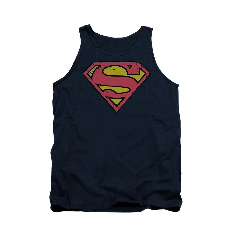 Superman Men's Distressed Shield Adult Tank Top