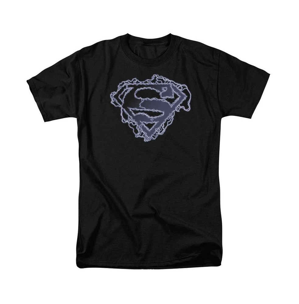 Superman Big & Tall Electric Supes Shield Short Sleeve Adult Tee / T-Shirt