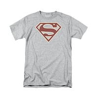 Superman Big & Tall Crimson & Shield Short Sleeve Adult Tee / T-Shirt