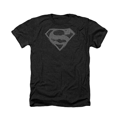 Superman Men's Chainmail Adult Heather Tee / T-Shirt