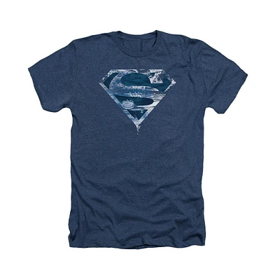 Superman Men's Water Shield Adult Heather Tee / T-Shirt