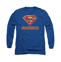 Superman Men's Super Grandma Long Sleeve Adult Tee / T-Shirt