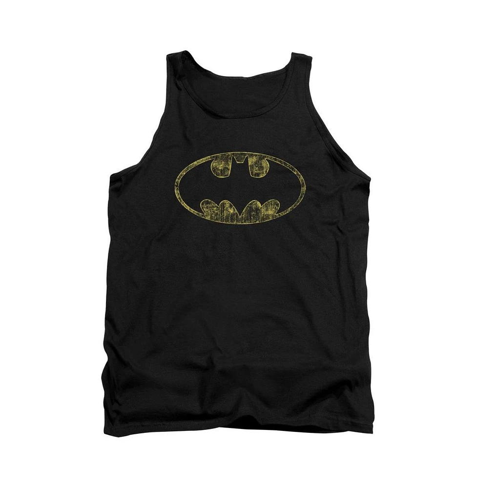 Batman Men's Tattered Logo Adult Tank Top