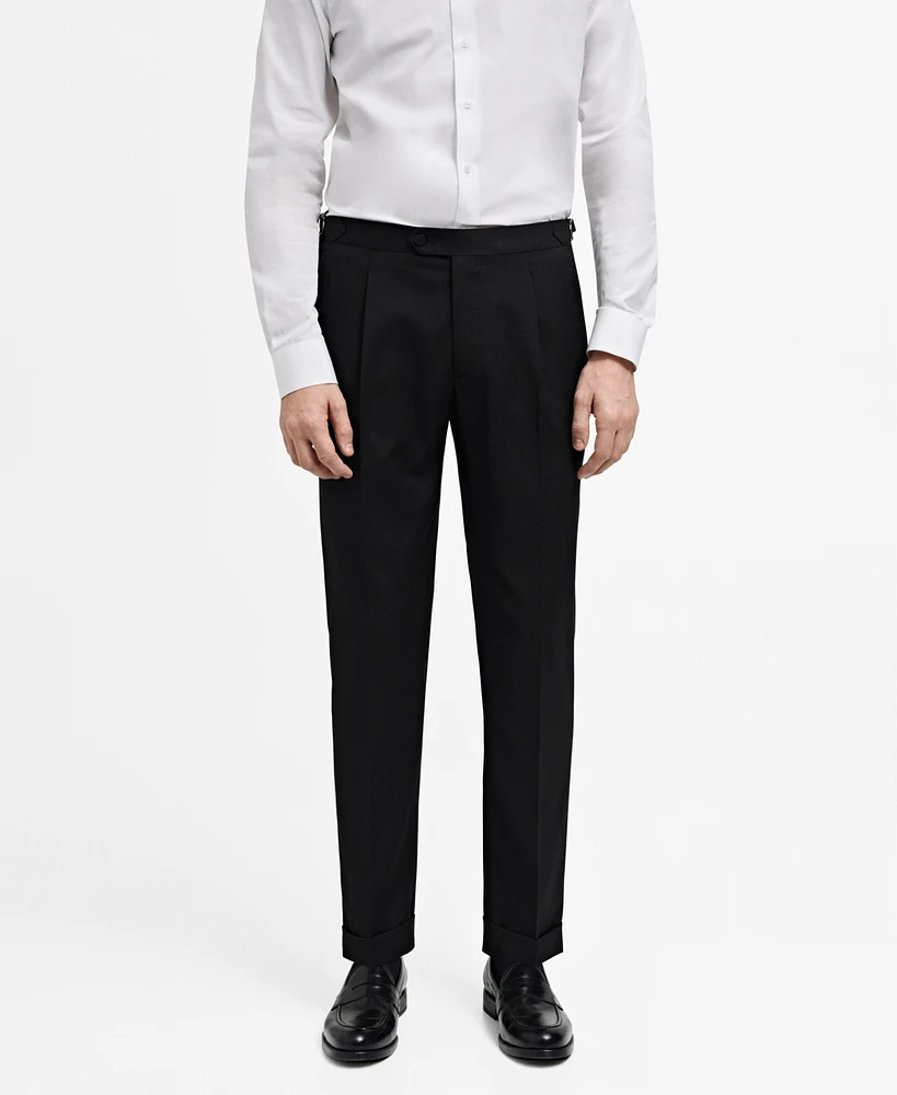 Mango Men's Slim-Fit Tuxedo Suit Pants