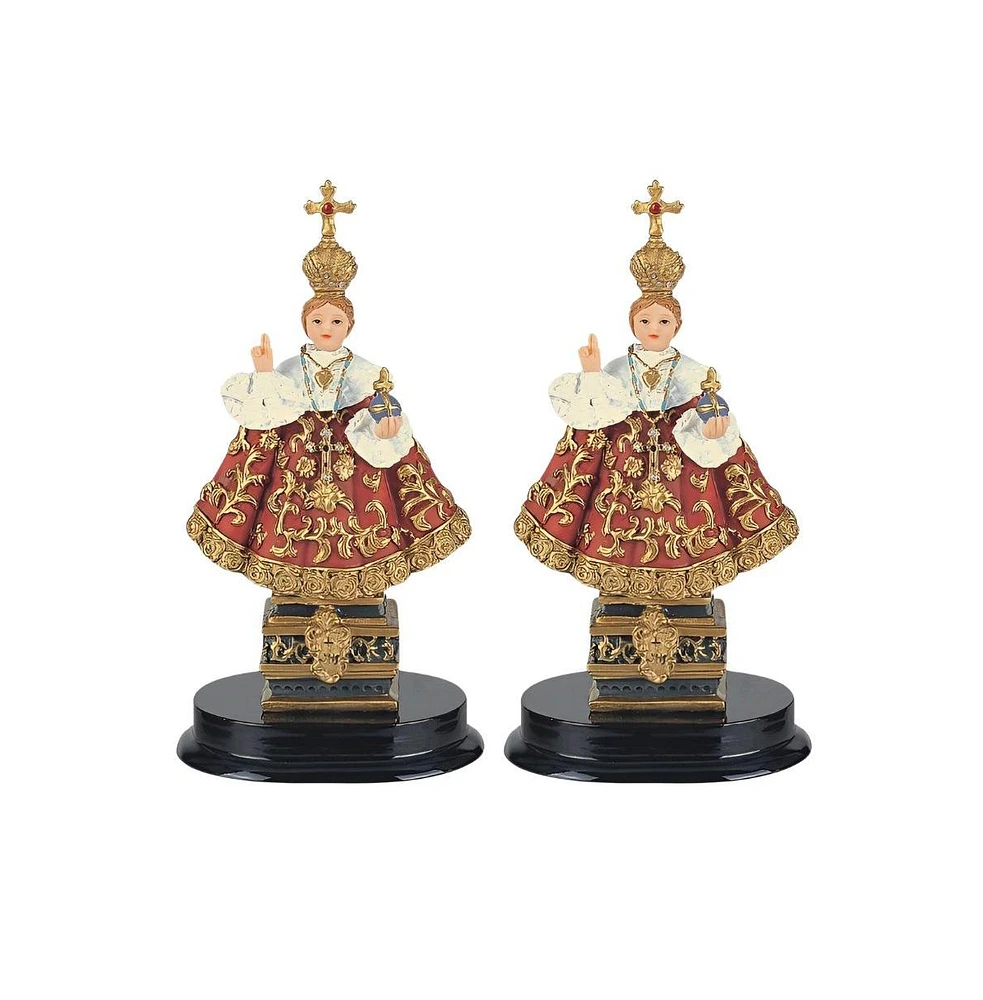 Fc Design "2-pc Set" 5"H Infant Jesus of Prague Statue Child Jesus of Prague Holy Figurine Statue Ornament Home Room Office Decor and Perfect Ideas fo