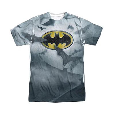 Batman Men's Bats Logo Short Sleeve Adult 100% Poly Crew Tee / T-Shirt