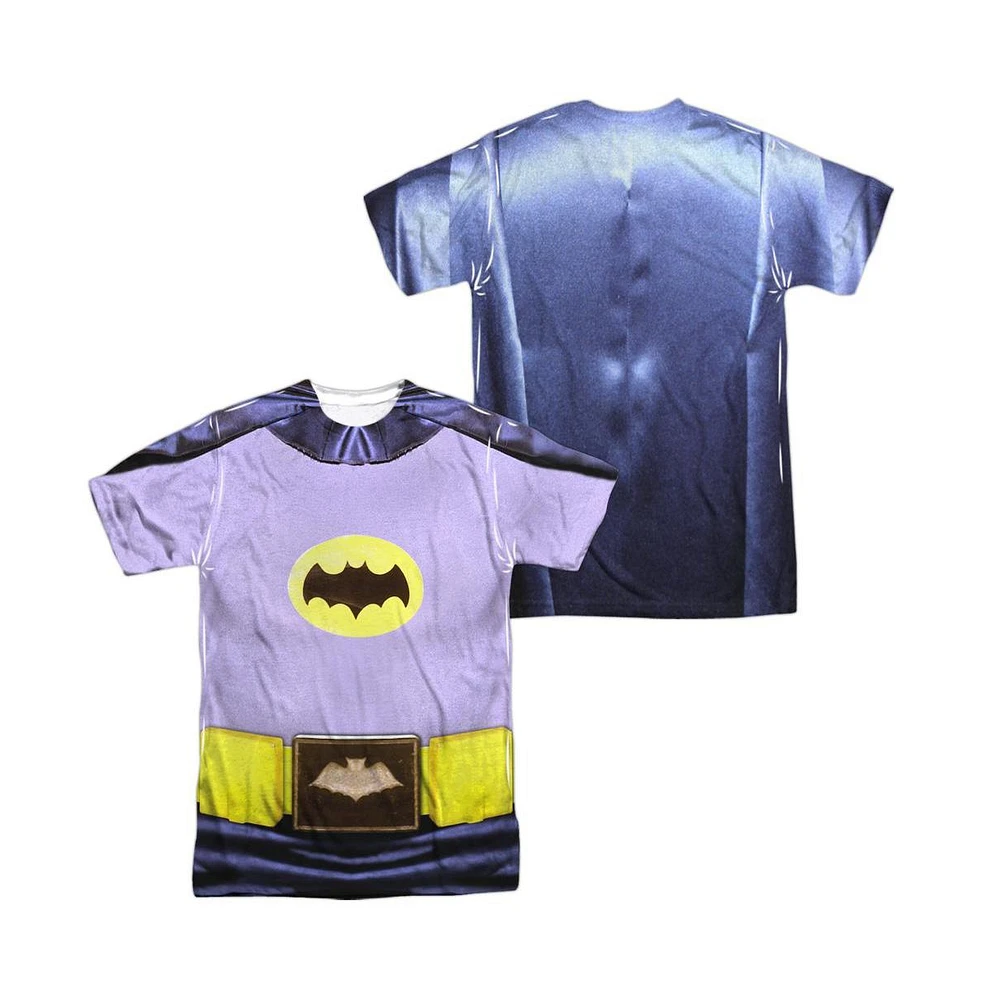 Batman Men's Classic Tv Costume (Front/Back Print) Short Sleeve Adult Poly Crew Tee / T-Shirt