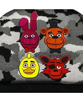 Five Nights at Freddy's Boys Character Heads Youth Camo Cuff Beanie & Magic Gloves